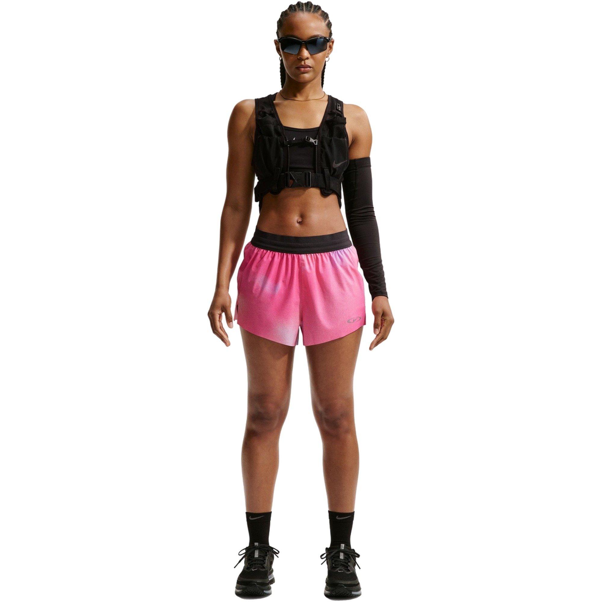 Nike Women's Swift Dri-FIT Mid-Rise 2.5" Brief-Lined Running Shorts - Hyper Pink - HYPER PINK